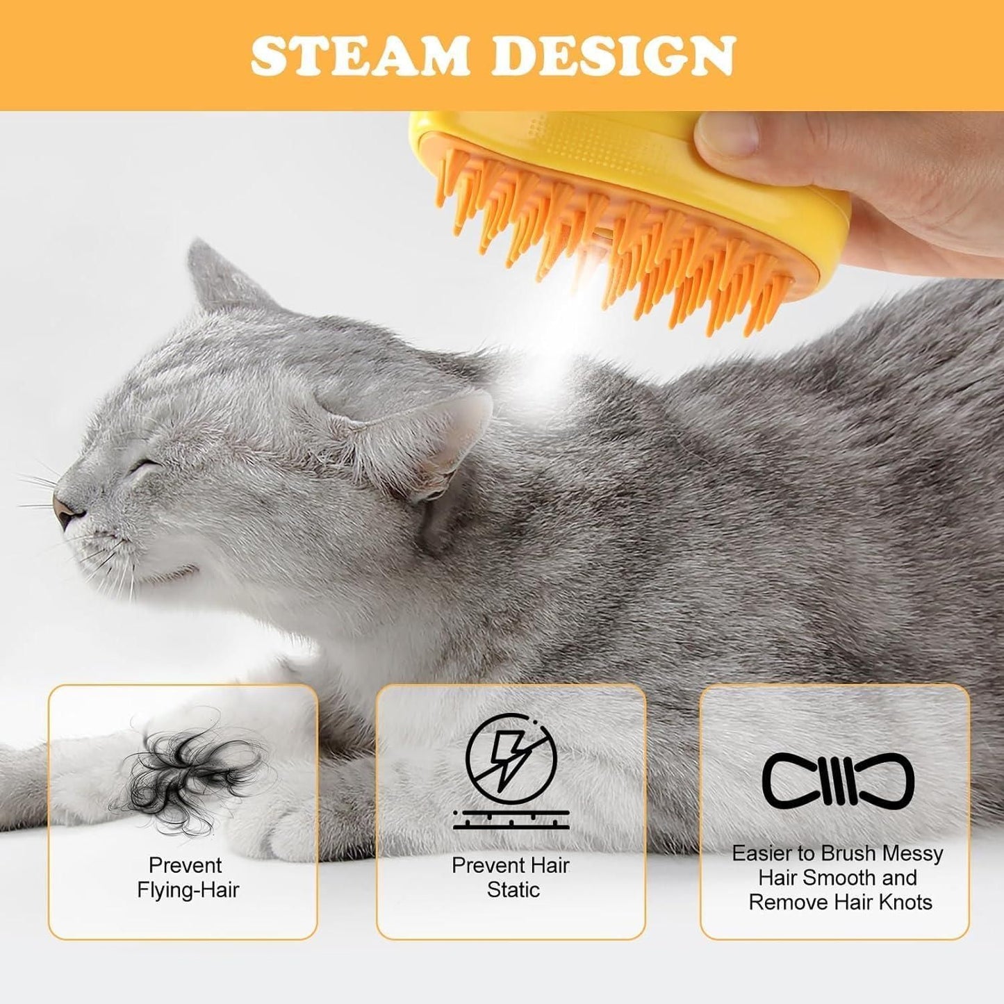 Trendy Steaming Pet Hairbrush